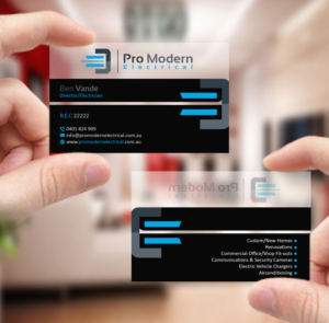 Business Card Design by Creations Box 2015 for Pro Modern Electrical  | Design: #26732220