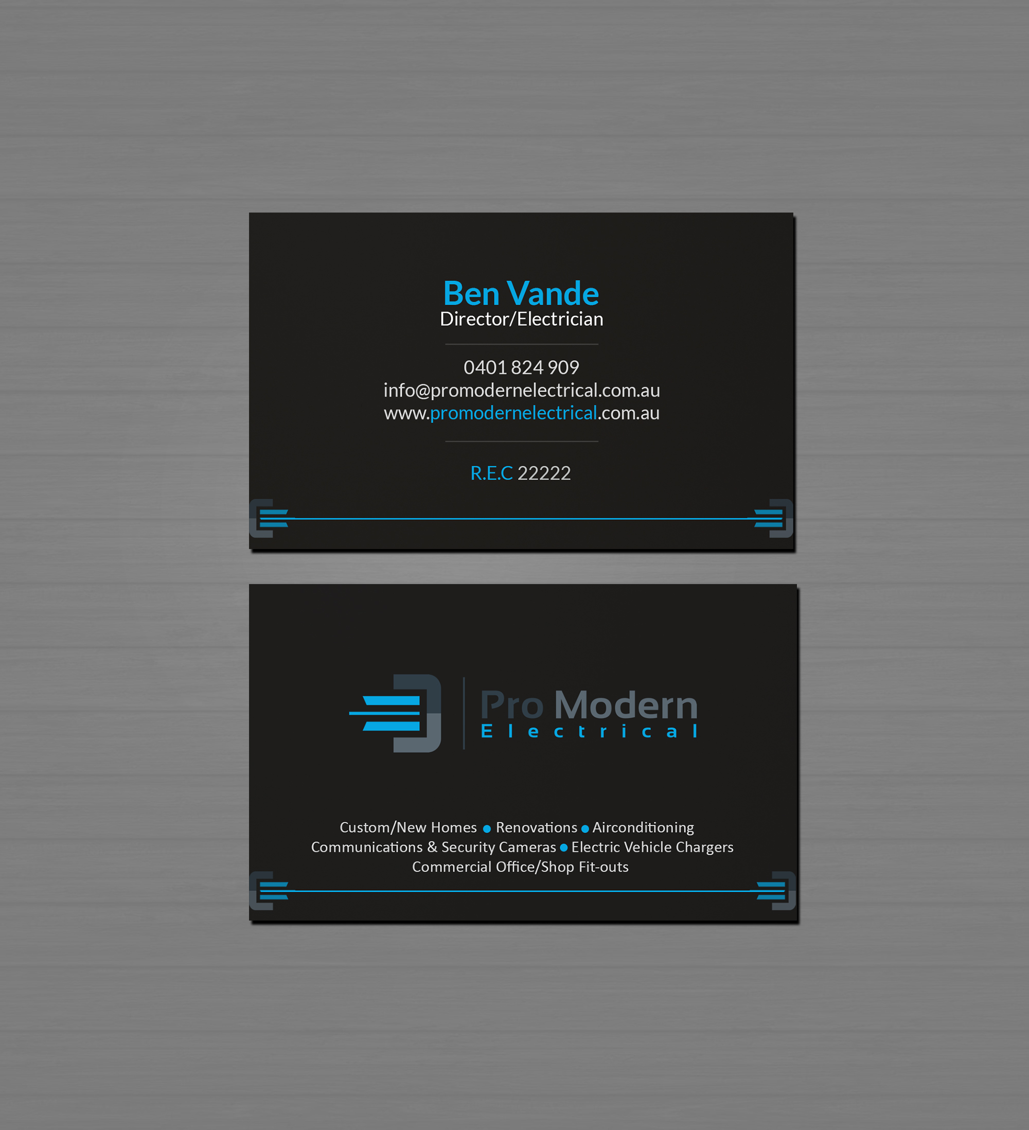 Business Card Design by Creations Box 2015 for Pro Modern Electrical  | Design #26732225