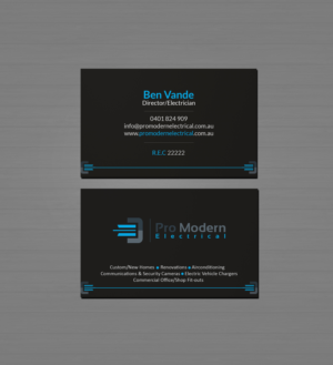Business Card Design by Creations Box 2015 for Pro Modern Electrical  | Design: #26732225