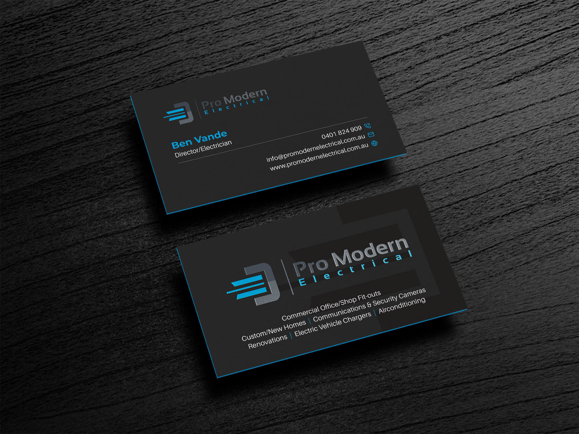 Business Card Design by HYPdesign for Pro Modern Electrical  | Design #26722974