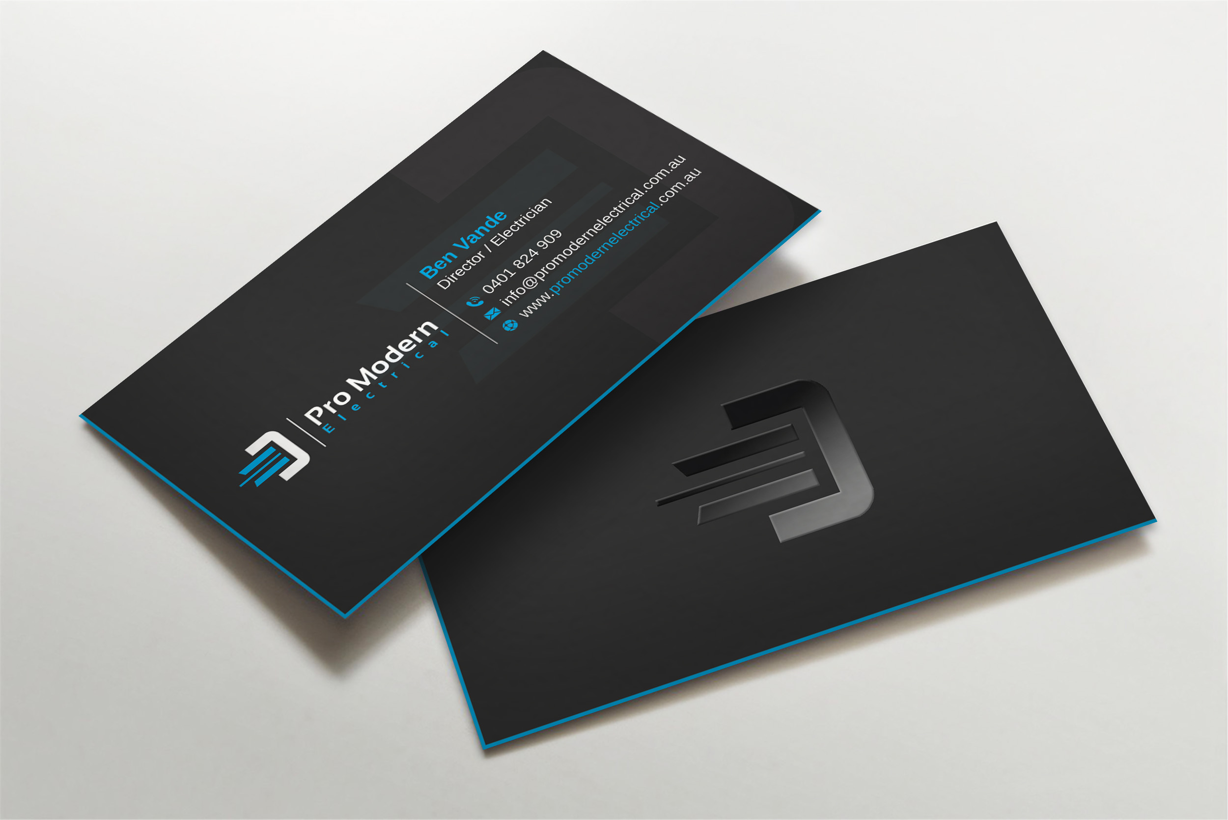Business Card Design by LAXMI DESIGNHUB for Pro Modern Electrical  | Design #26726307