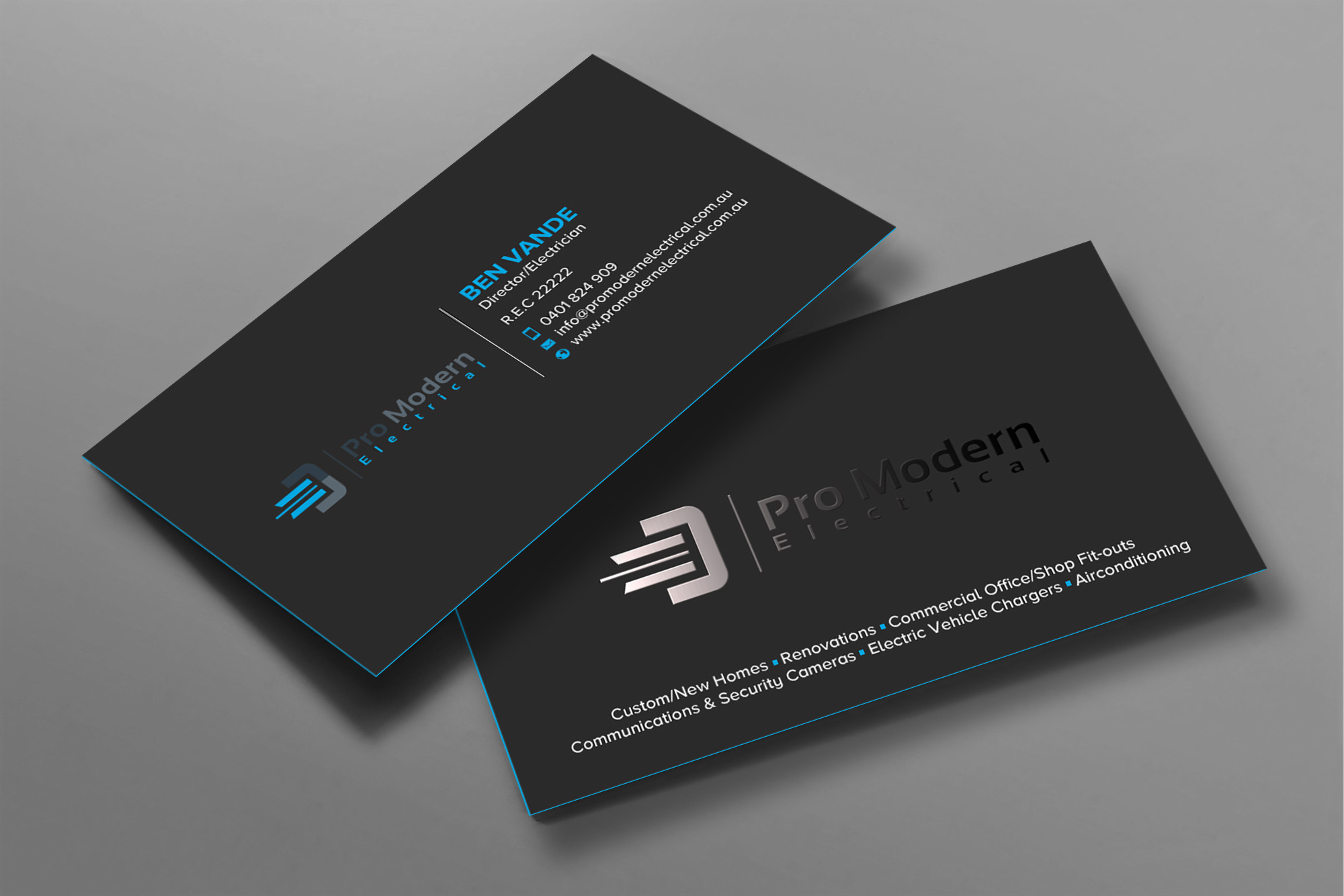 Design de Carte de Visite par chandrayaan.creative pour Pro Modern Electrical  | Design #26724296