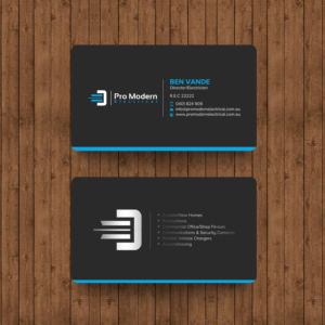 Business Card Design by chandrayaan.creative for Pro Modern Electrical  | Design: #26724511