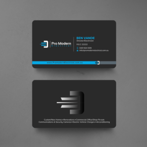 Business Card Design by chandrayaan.creative for Pro Modern Electrical  | Design: #26724616