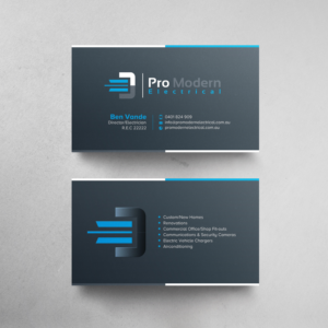 Business Card Design by chandrayaan.creative for Pro Modern Electrical  | Design: #26724791