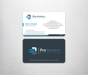 Business Card Design by Tripti Ranjan Gain for Pro Modern Electrical  | Design: #26734141