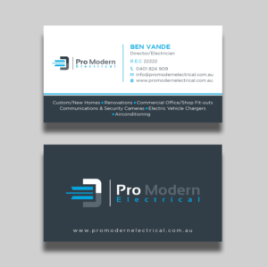 Business Card Design by Tripti Ranjan Gain for Pro Modern Electrical  | Design: #26734142