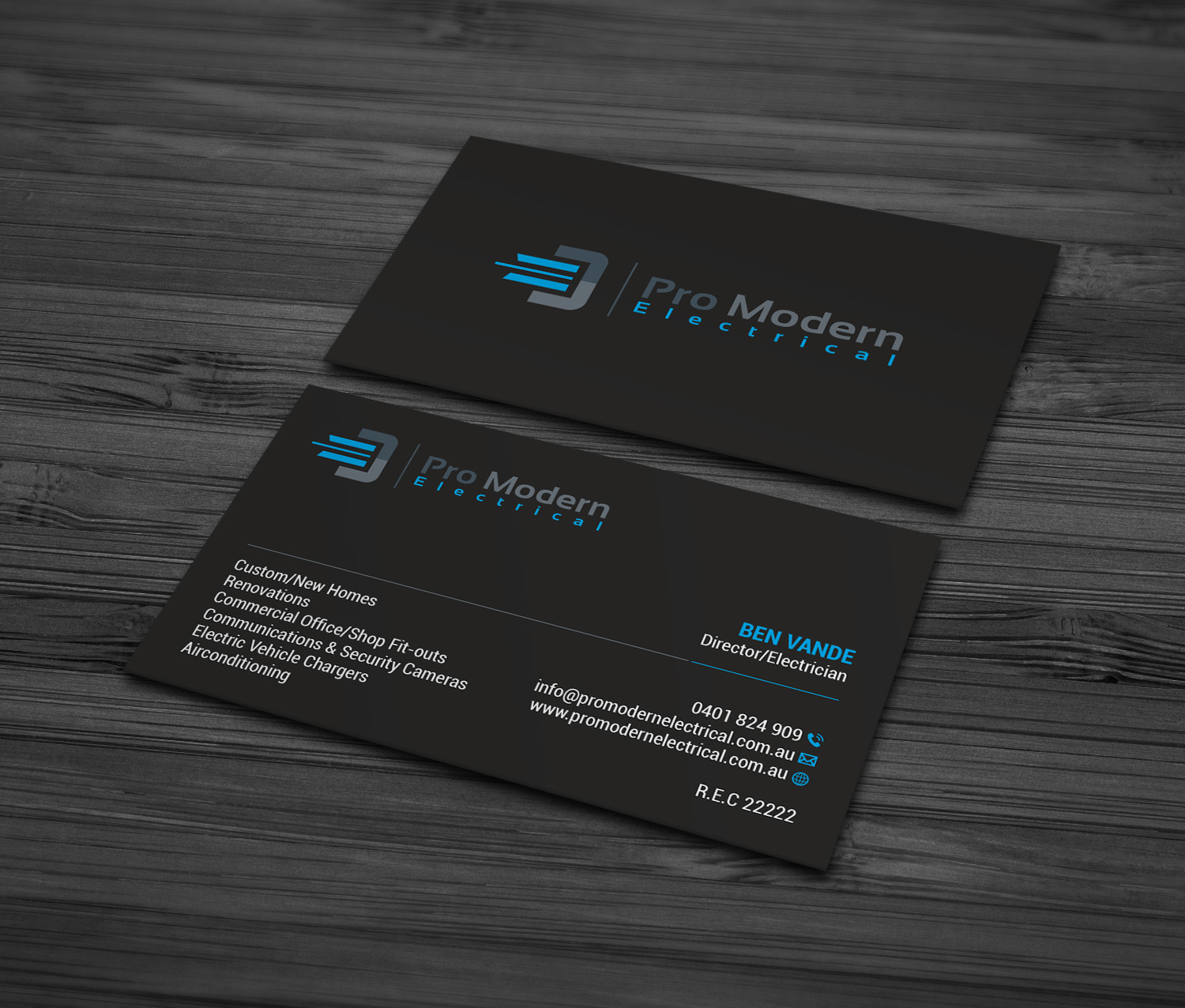 Business Card Design by MDesign for Pro Modern Electrical  | Design #26749902