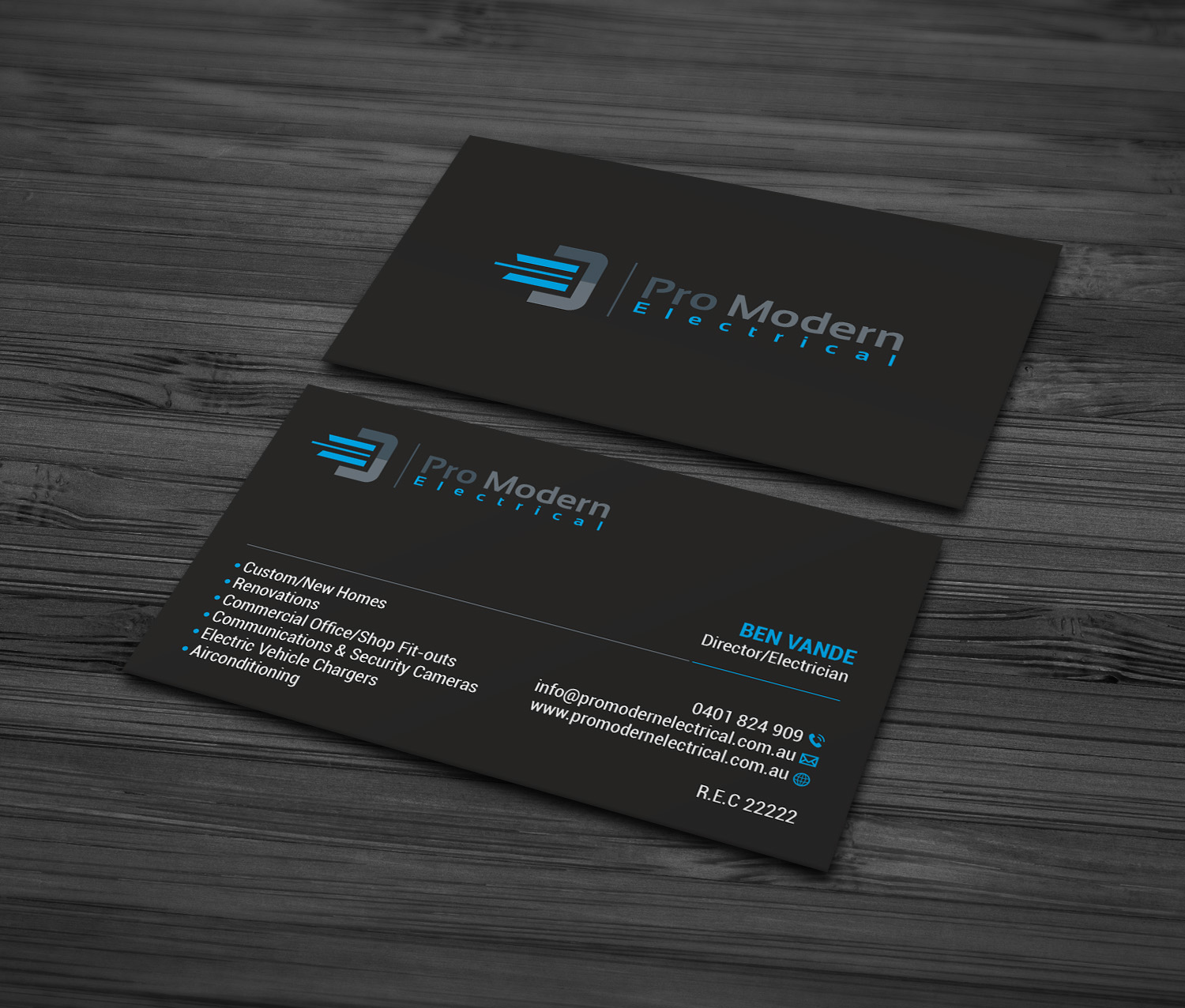 Business Card Design by MDesign for Pro Modern Electrical  | Design #26755997