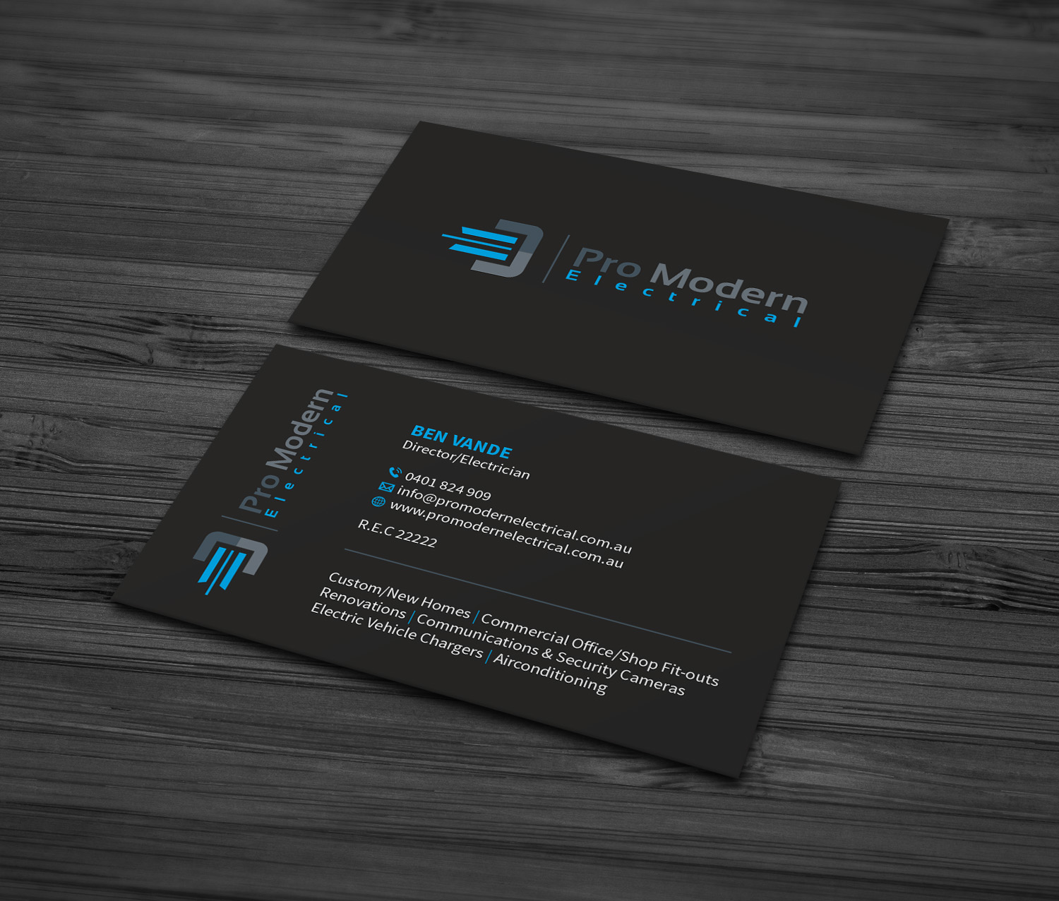 Visitenkarten-Design von MDesign für Pro Modern Electrical  | Design #26756001