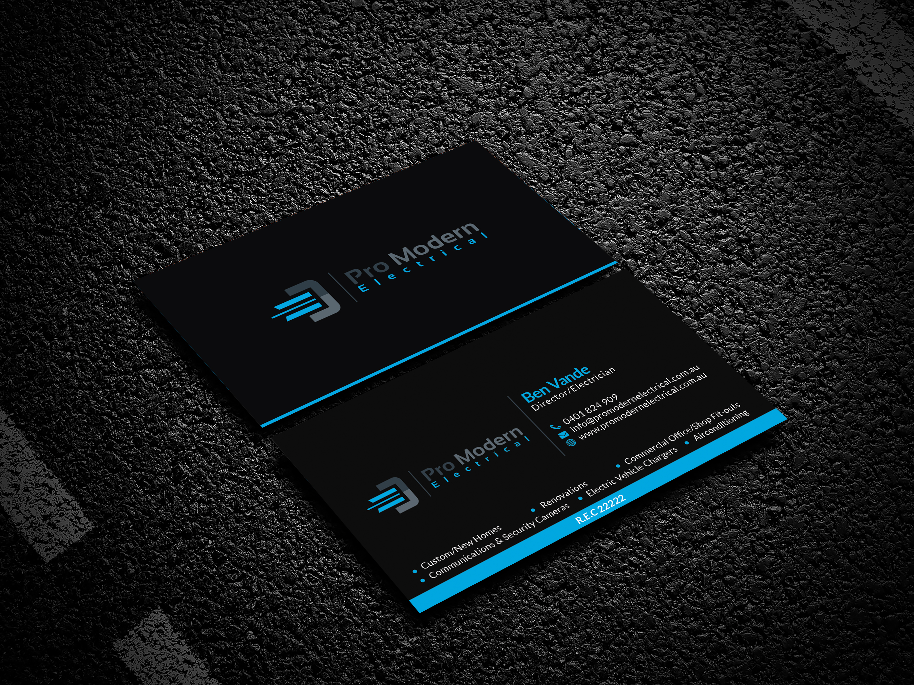 Visitenkarten-Design von Bold Pixels für Pro Modern Electrical  | Design #26727807