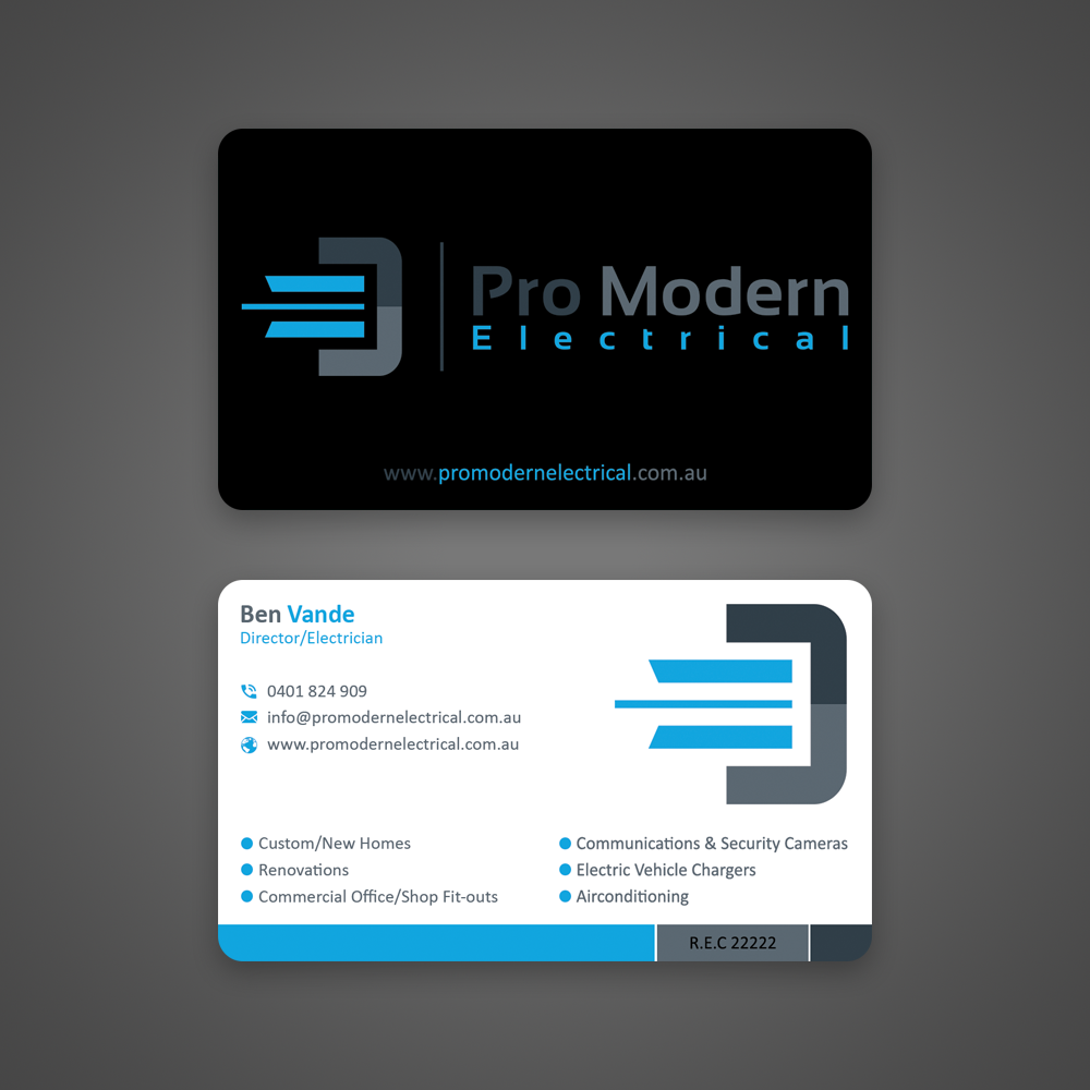 Visitenkarten-Design von B. M. BILLAL HOSSAIN für Pro Modern Electrical  | Design #26736172