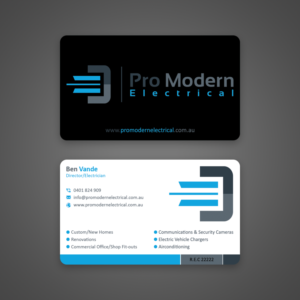 Visitenkarten-Design von B. M. BILLAL HOSSAIN für Pro Modern Electrical  | Design: #26736172