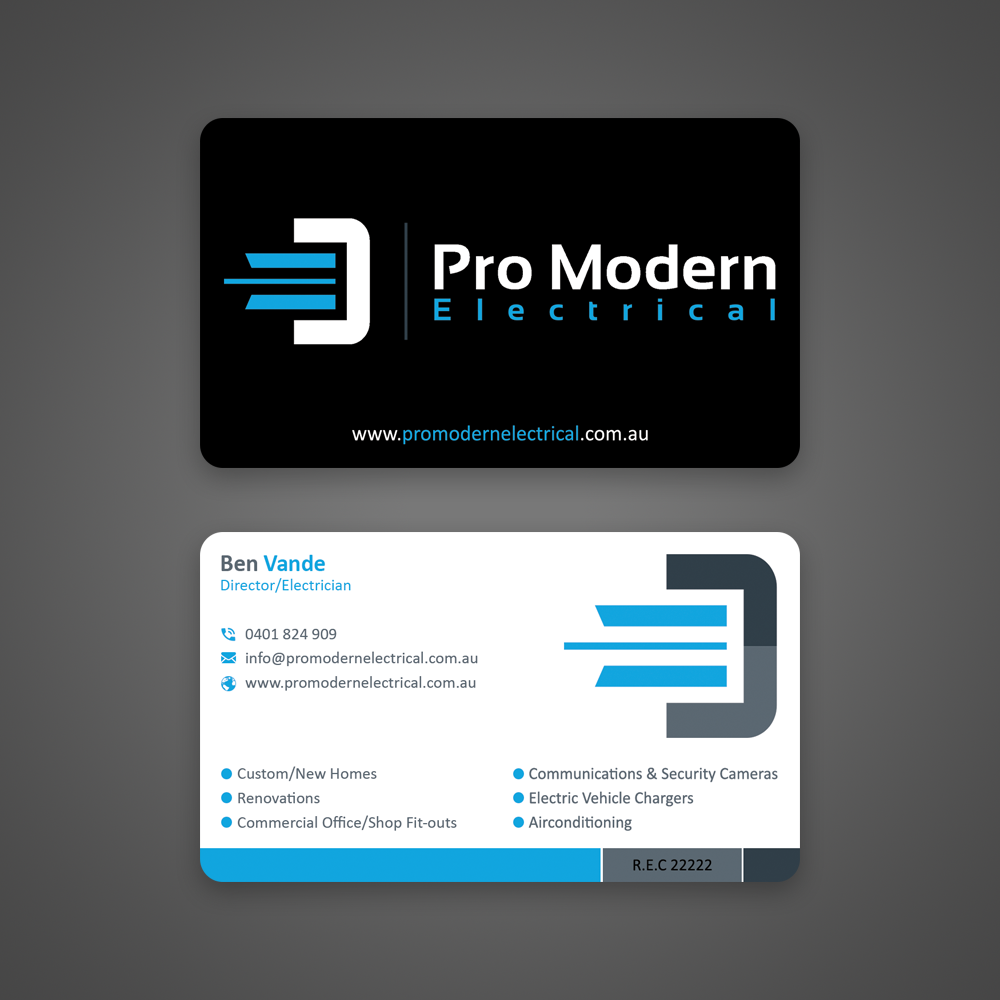 Visitenkarten-Design von B. M. BILLAL HOSSAIN für Pro Modern Electrical  | Design #26736209