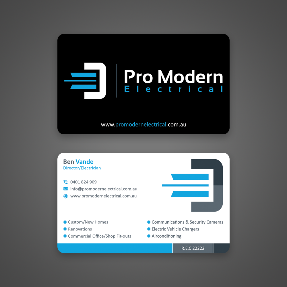Visitenkarten-Design von B. M. BILLAL HOSSAIN für Pro Modern Electrical  | Design #26736210