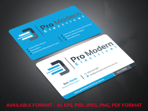 Visitenkarten-Design von B. M. BILLAL HOSSAIN für Pro Modern Electrical  | Design: #26736342