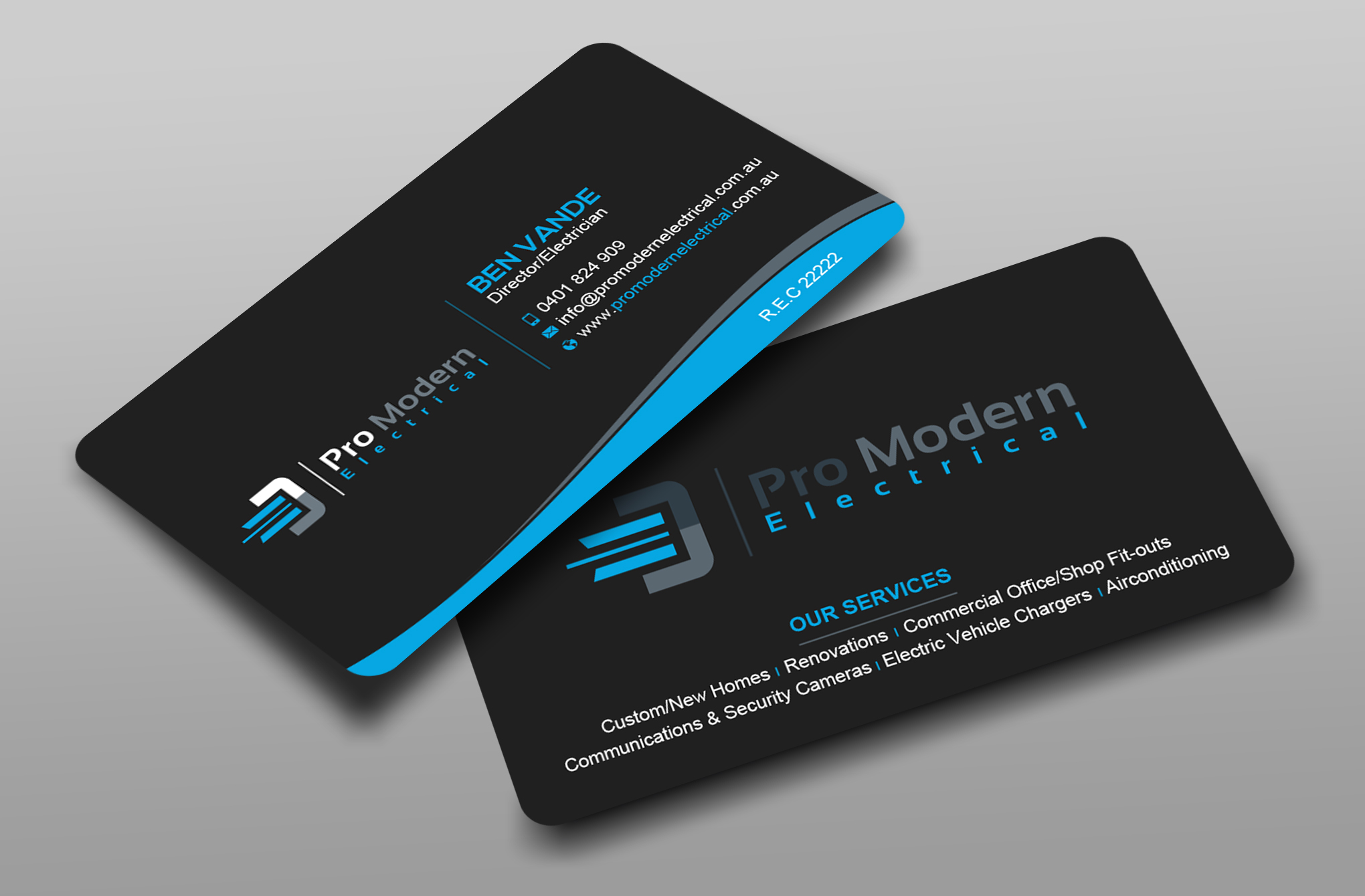 Design de Carte de Visite par Uttom 2 pour Pro Modern Electrical  | Design #26746218