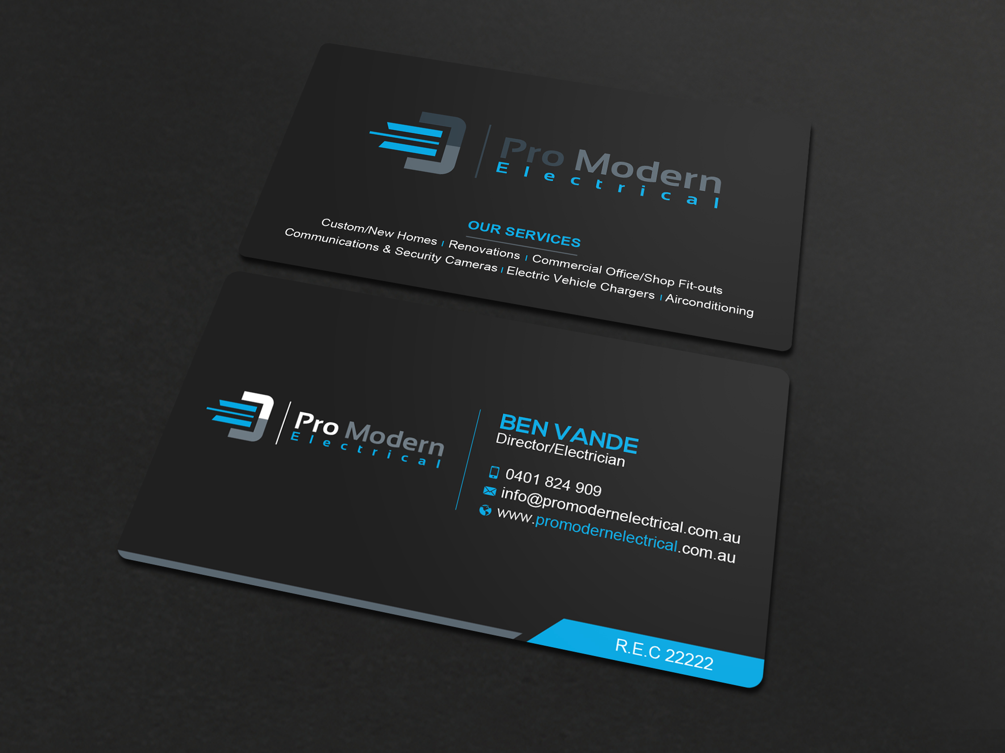 Diseño de Tarjeta de Presentación por Uttom 2 para Pro Modern Electrical  | Diseño #26746219