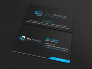 Business Card Design by Uttom 2 for Pro Modern Electrical  | Design: #26746219