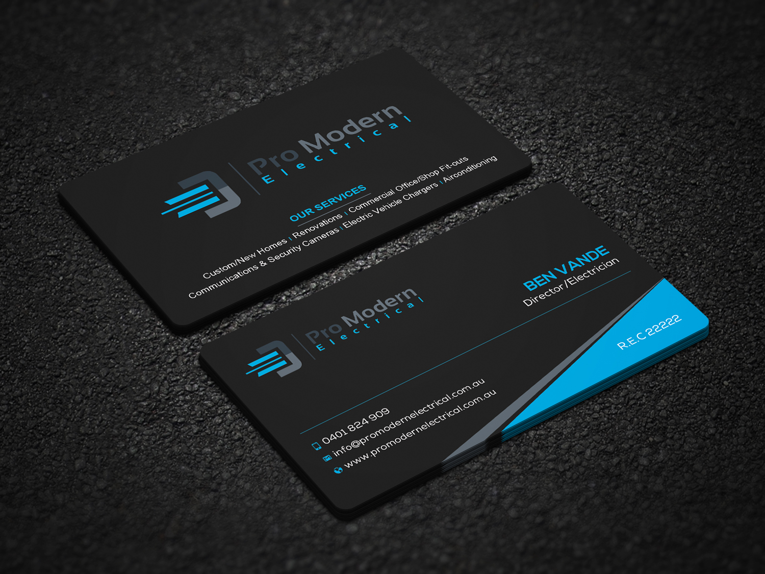 Visitenkarten-Design von Uttom 2 für Pro Modern Electrical  | Design #26746220