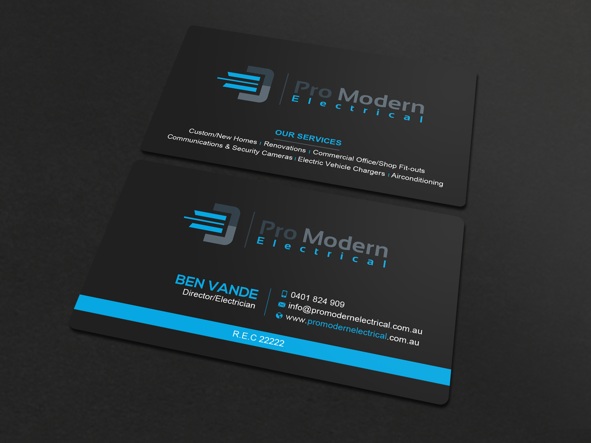 Diseño de Tarjeta de Presentación por Uttom 2 para Pro Modern Electrical  | Diseño #26746221