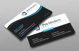 Business Card Design by Uttom 2 for Pro Modern Electrical  | Design: #26763797