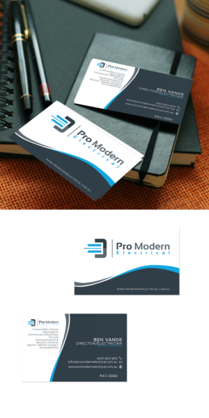 Pro Modern Electrical in need of a business card design | Business Card Design by SleepyRobbik