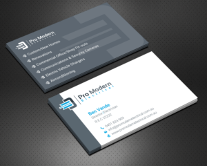 Pro Modern Electrical in need of a business card design | Business Card Design by Krishno