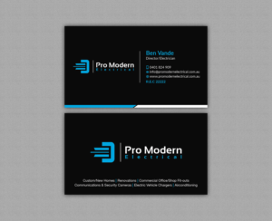 Business Card Design by Bonna 3 for Pro Modern Electrical  | Design: #26729951