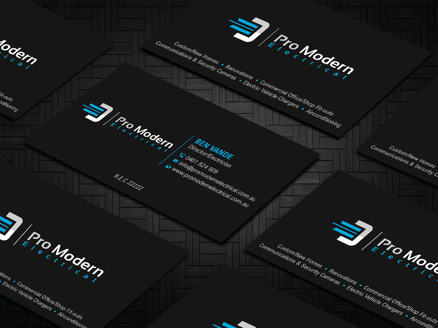 Visitenkarten-Design von DesignShout für Pro Modern Electrical  | Design #26751609