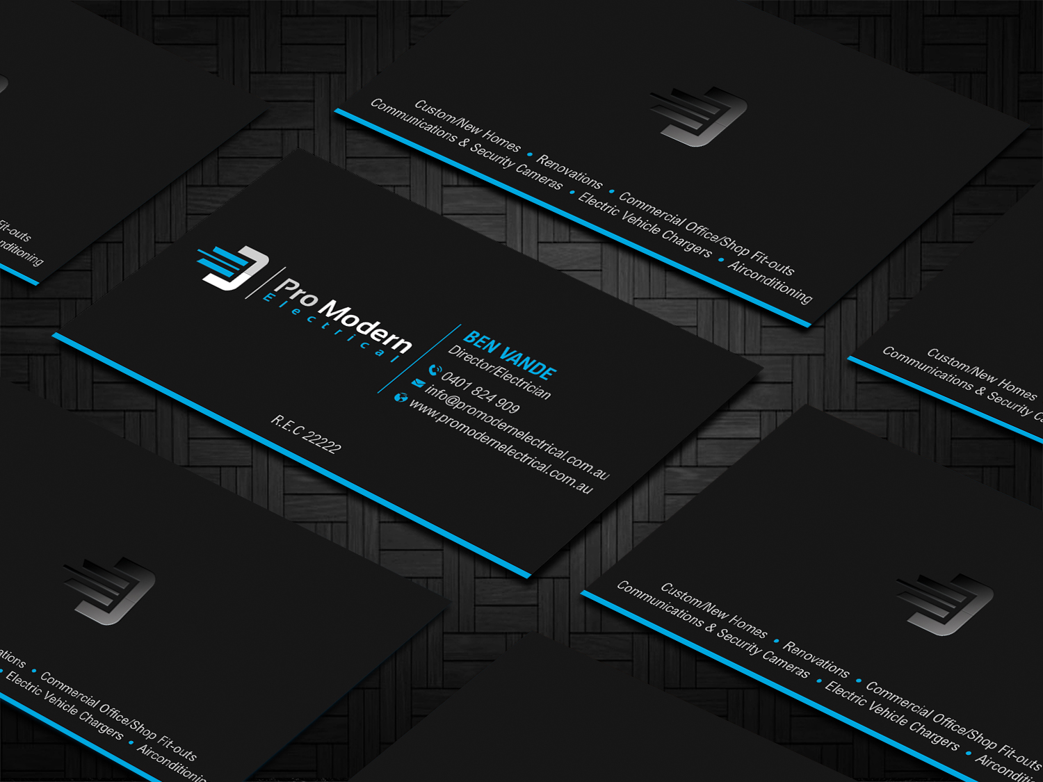 Visitenkarten-Design von DesignShout für Pro Modern Electrical  | Design #26751610