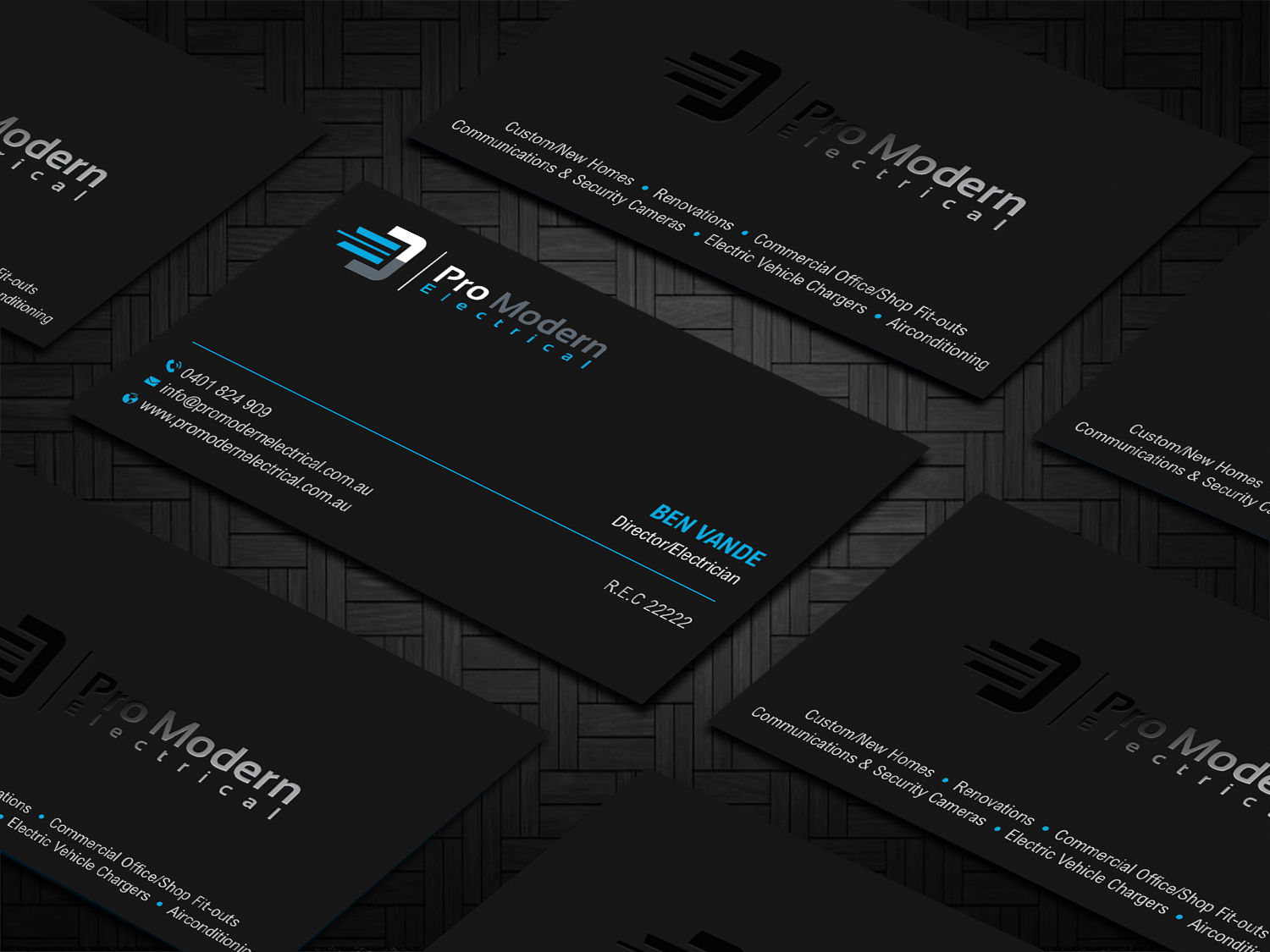 Business Card Design by DesignShout for Pro Modern Electrical  | Design #26751645