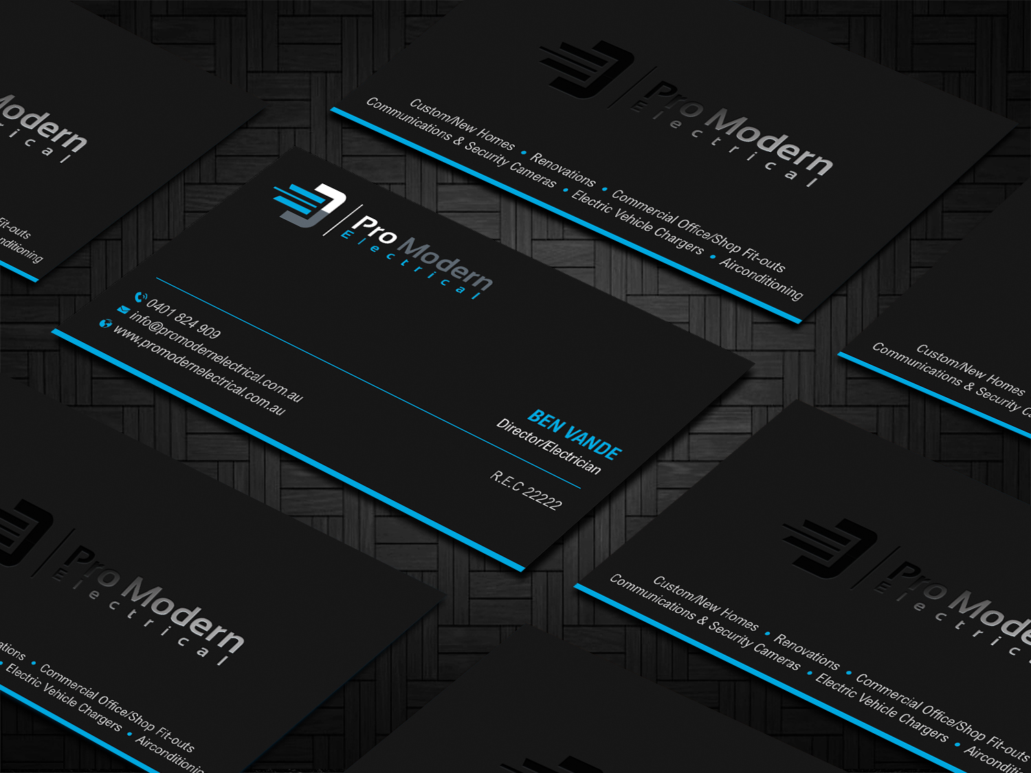 Business Card Design by DesignShout for Pro Modern Electrical  | Design #26751646