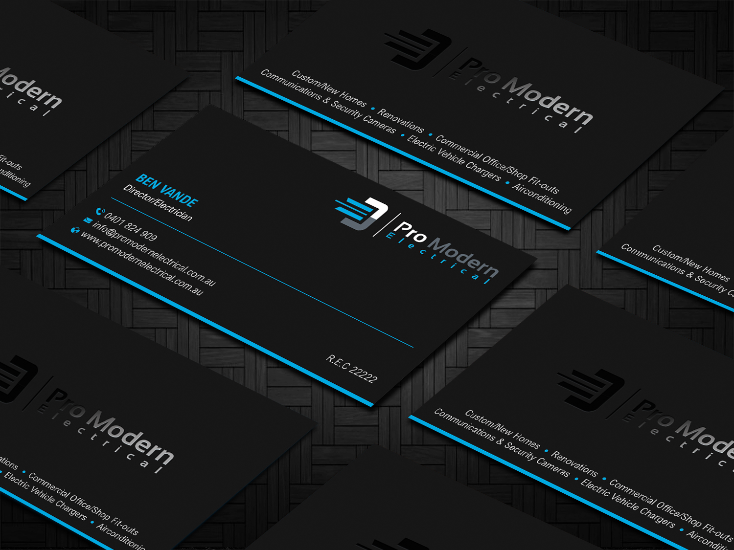 Business Card Design by DesignShout for Pro Modern Electrical  | Design #26751647