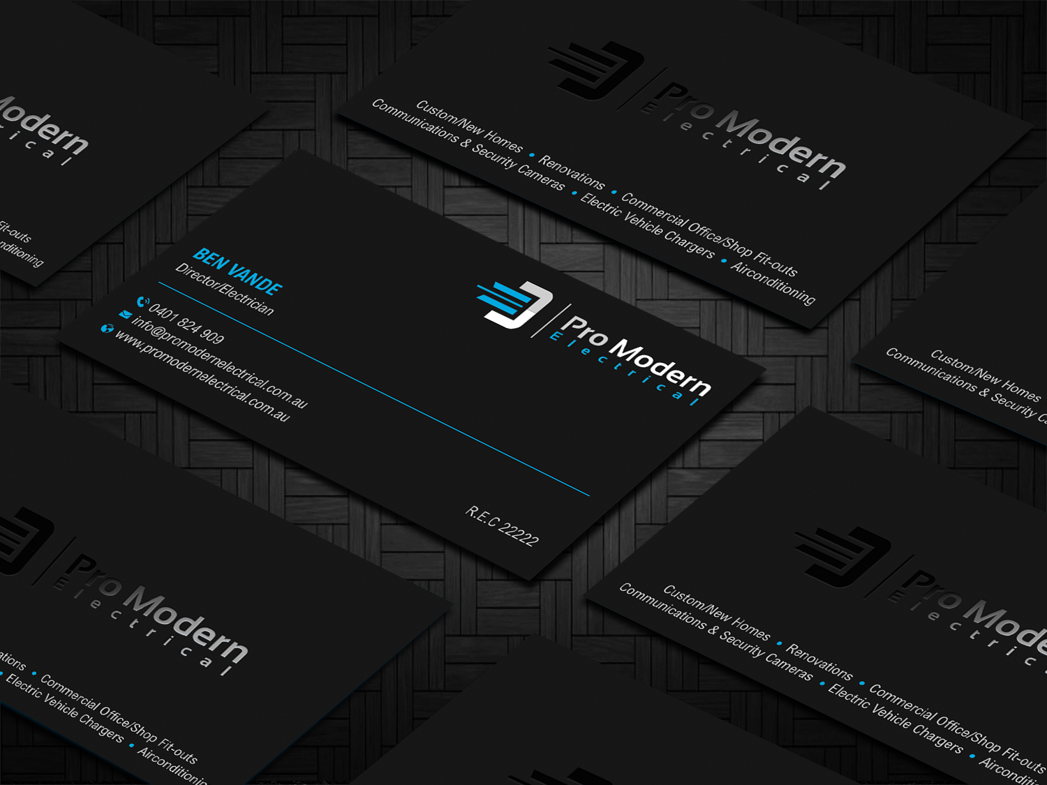 Business Card Design by DesignShout for Pro Modern Electrical  | Design #26751658