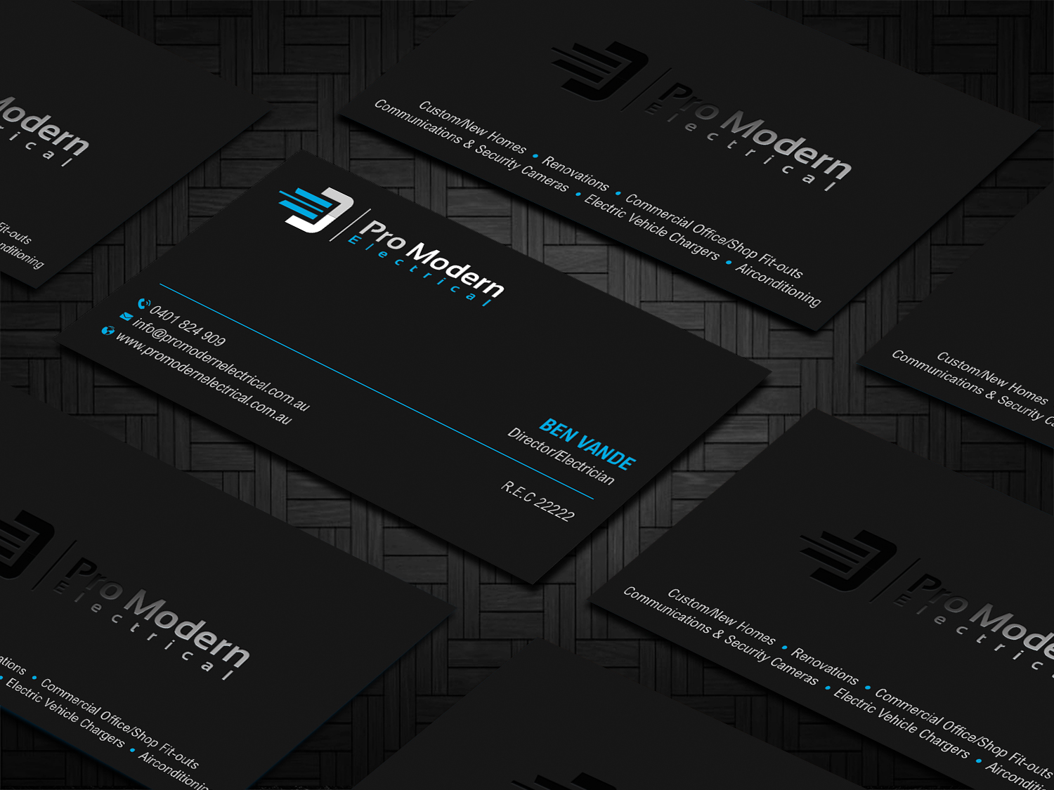Business Card Design by DesignShout for Pro Modern Electrical  | Design #26751661