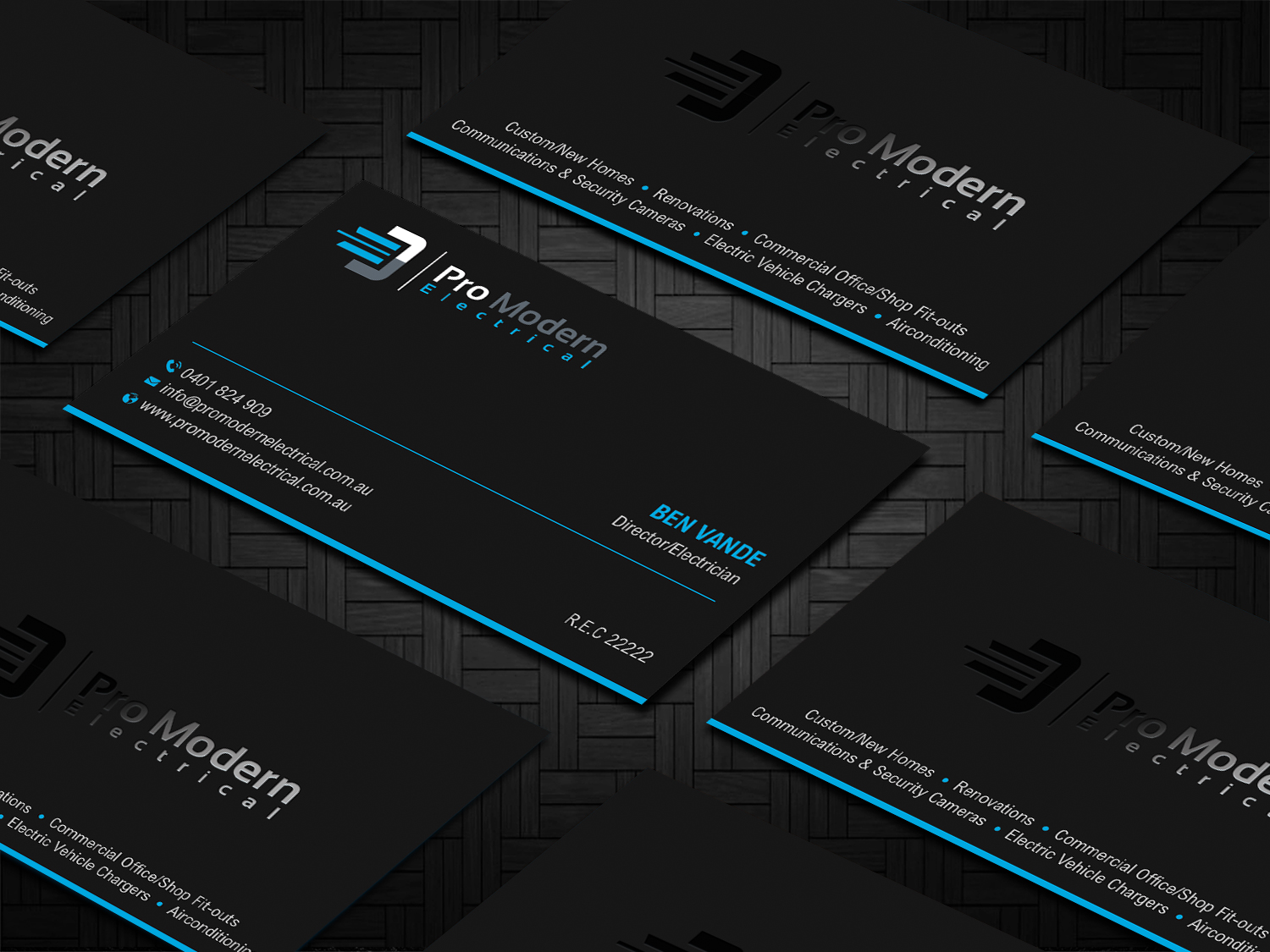 Business Card Design by DesignShout for Pro Modern Electrical  | Design #26751666