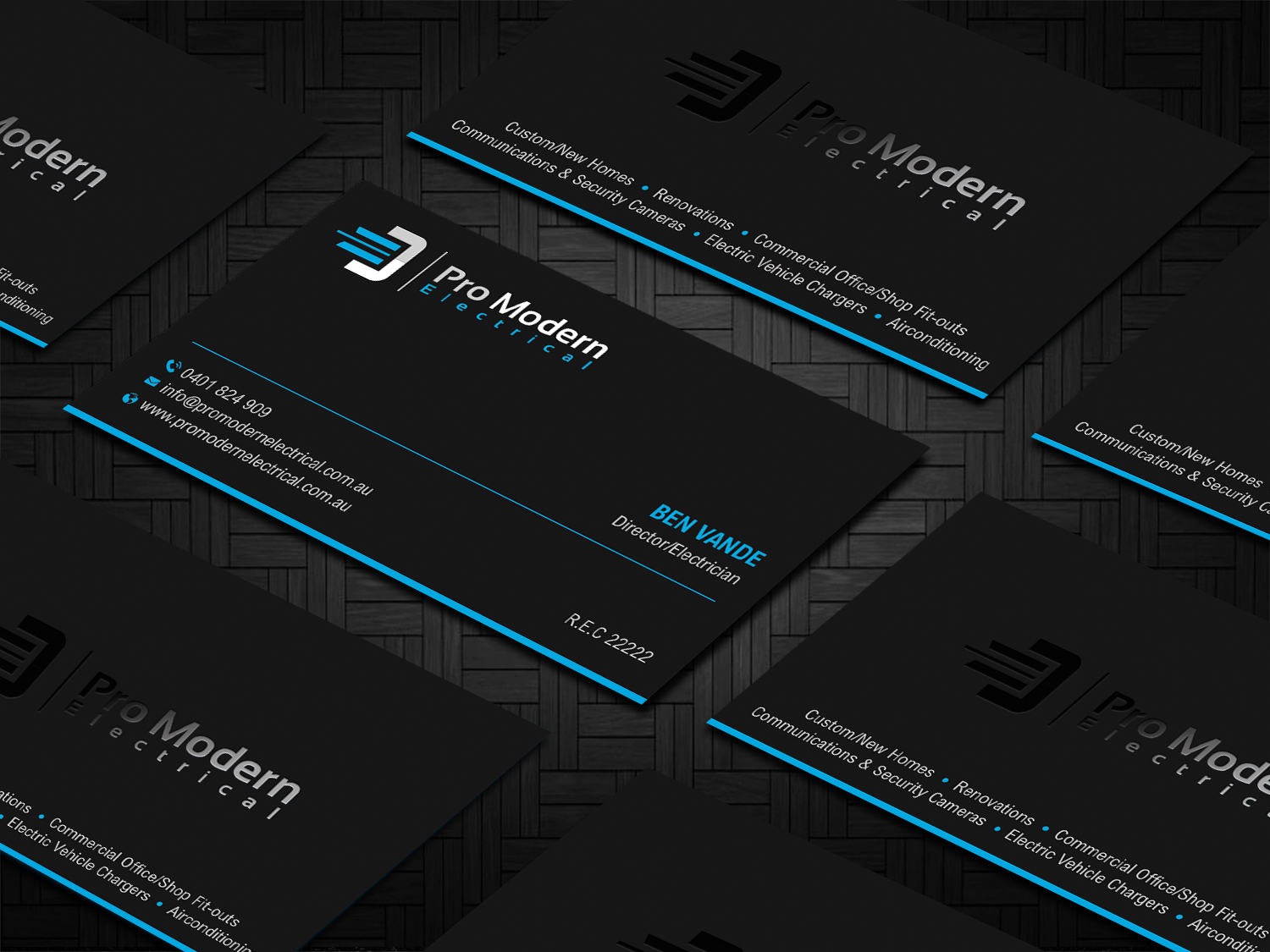 Business Card Design by DesignShout for Pro Modern Electrical  | Design #26751668