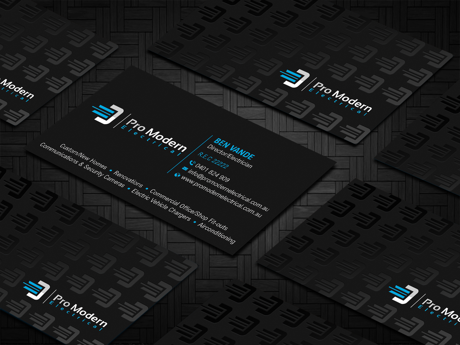 Business Card Design by DesignShout for Pro Modern Electrical  | Design #26753124