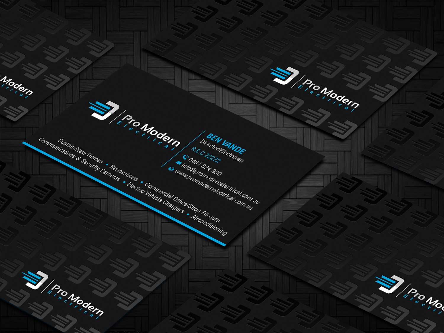 Business Card Design by DesignShout for Pro Modern Electrical  | Design #26753125