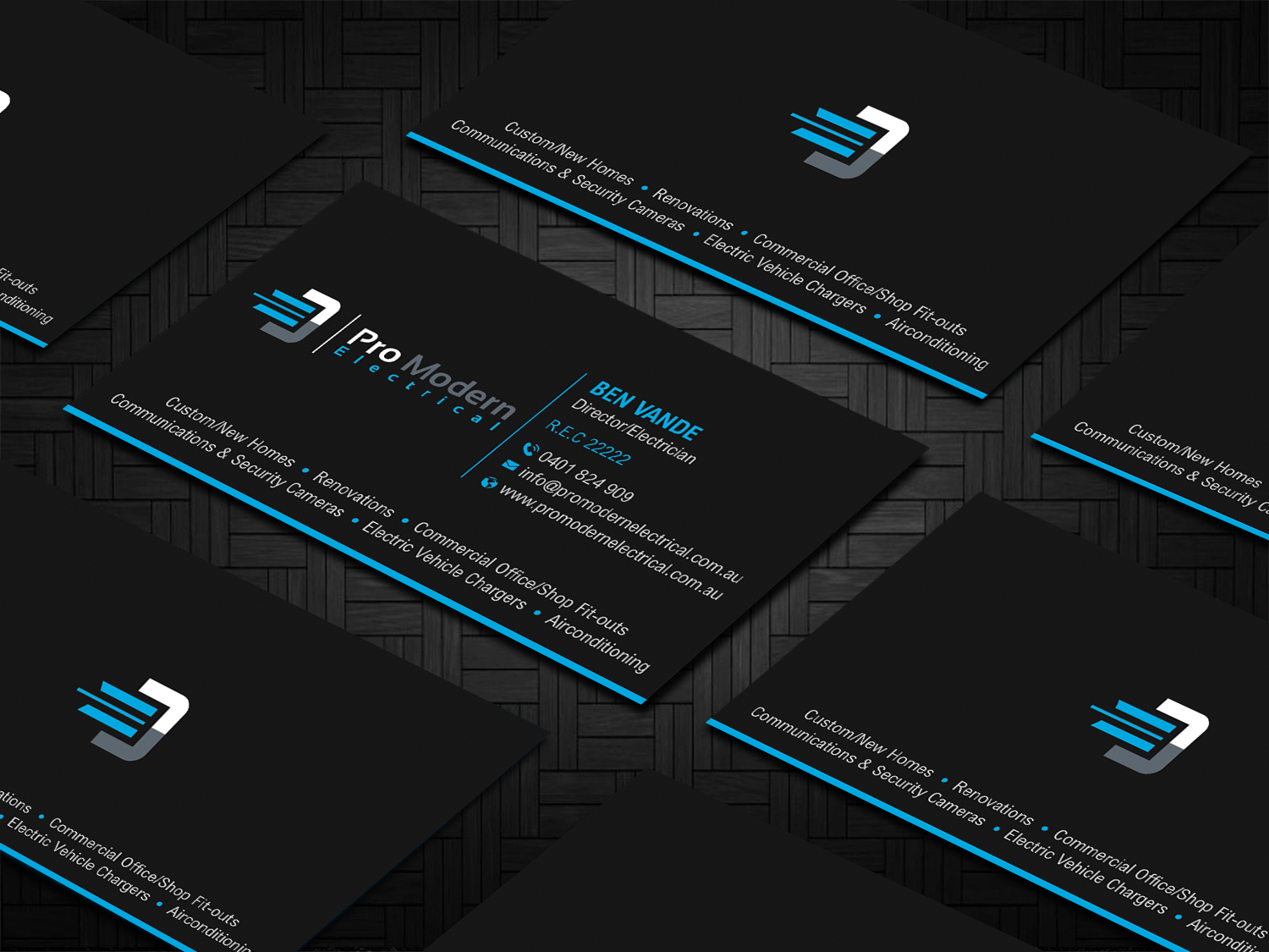 Business Card Design by DesignShout for Pro Modern Electrical  | Design #26756842