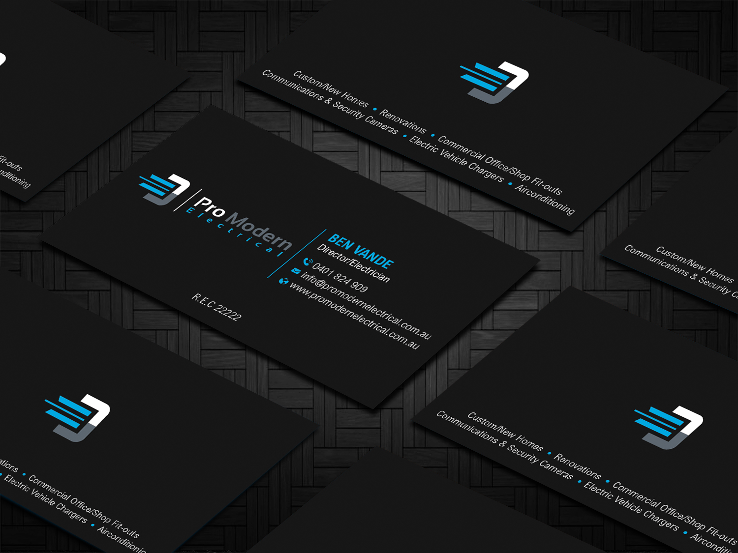 Business Card Design by DesignShout for Pro Modern Electrical  | Design #26756843