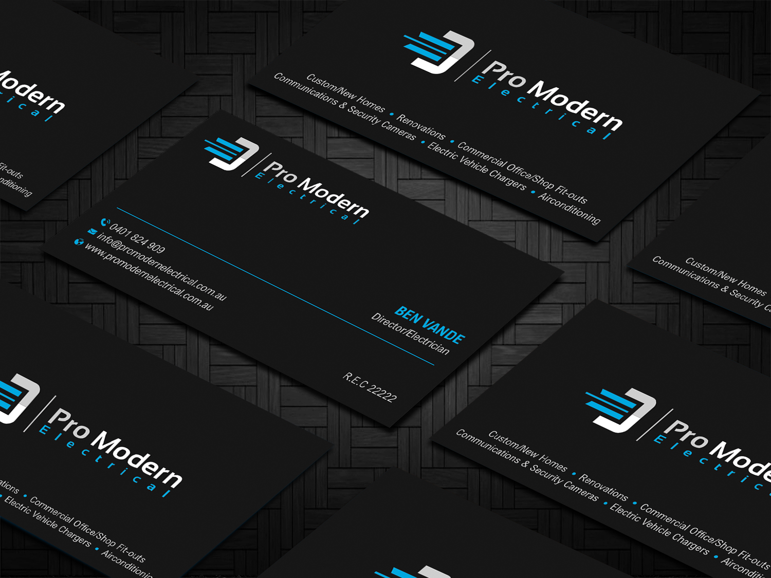 Business Card Design by DesignShout for Pro Modern Electrical  | Design #26756948