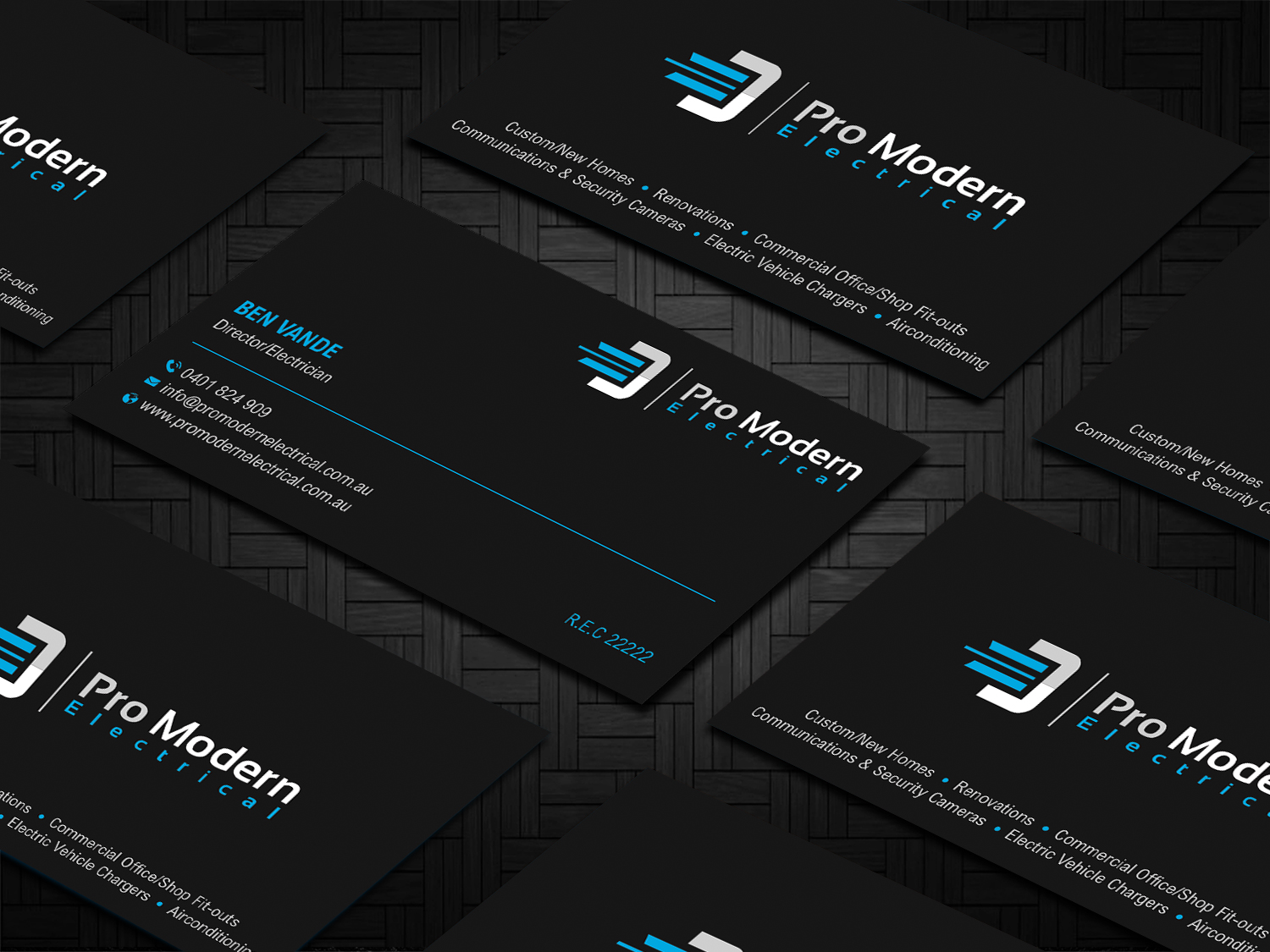 Business Card Design by DesignShout for Pro Modern Electrical  | Design #26756960