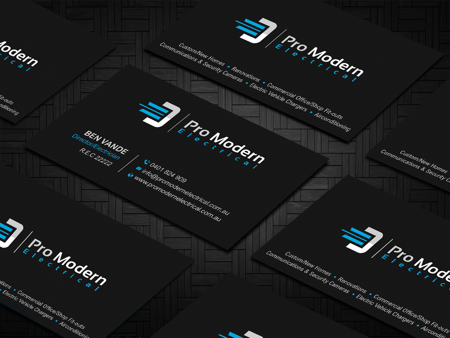 Business Card Design by DesignShout for Pro Modern Electrical  | Design #26757033
