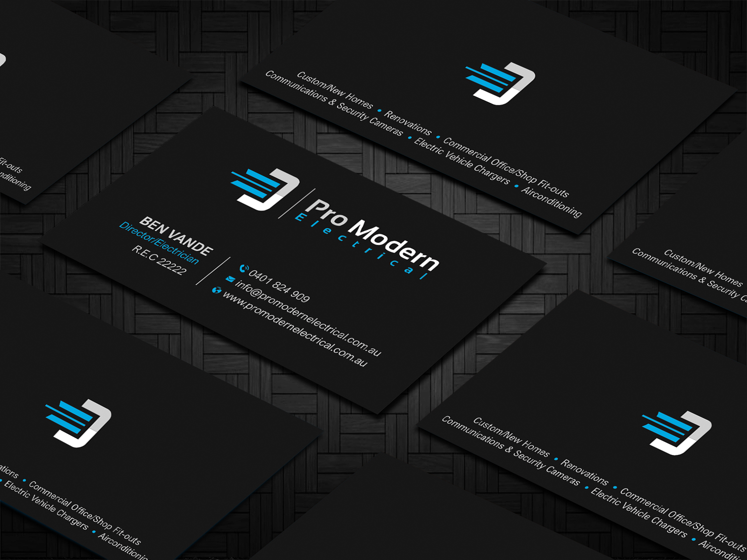 Business Card Design by DesignShout for Pro Modern Electrical  | Design #26757035