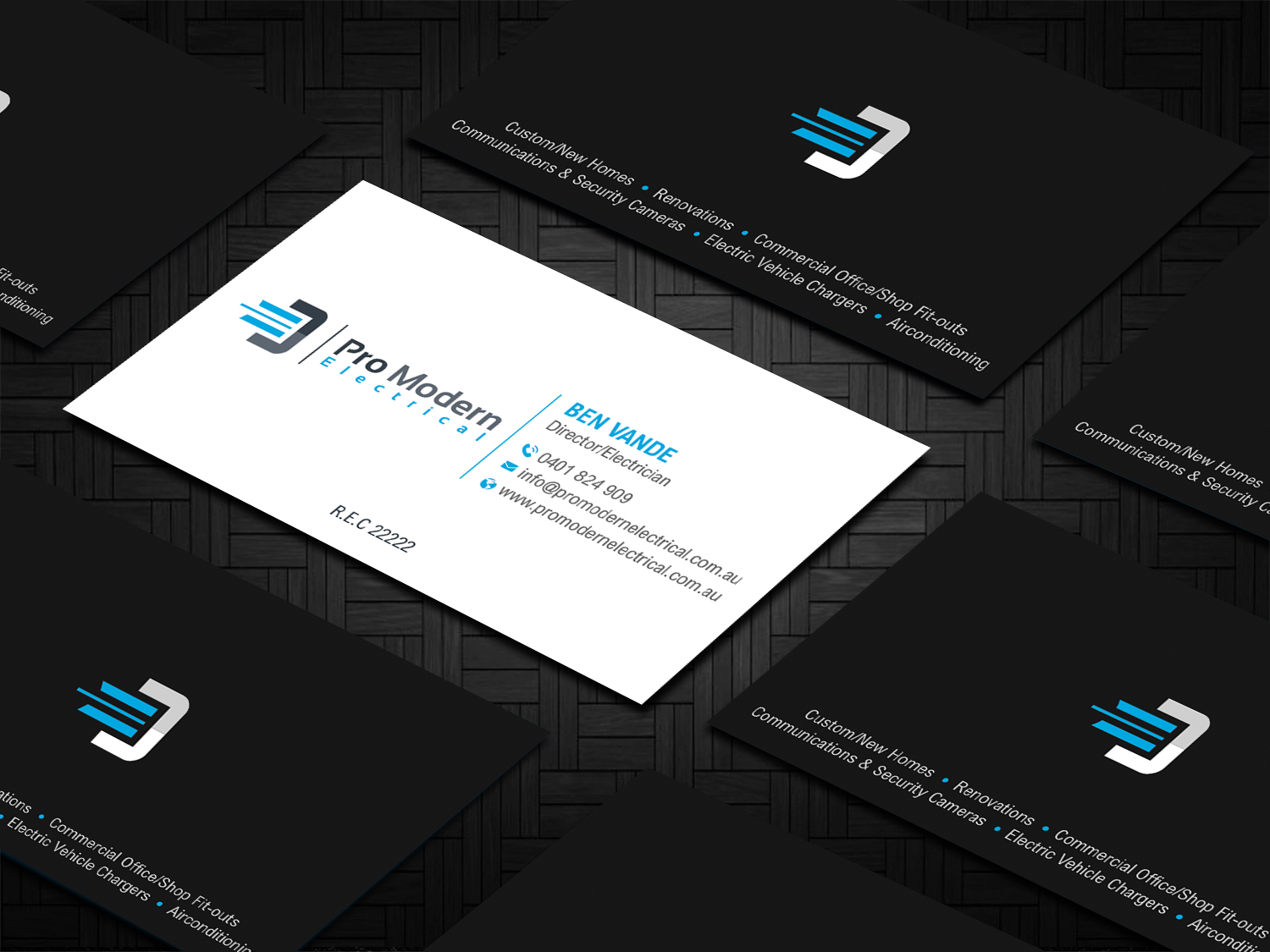 Business Card Design by DesignShout for Pro Modern Electrical  | Design #26757074