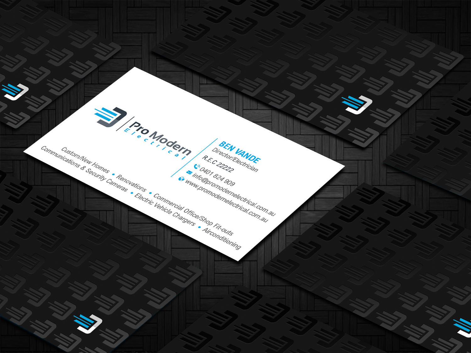 Business Card Design by DesignShout for Pro Modern Electrical  | Design #26757146