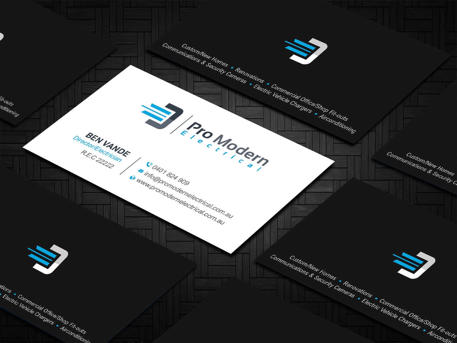 Business Card Design by DesignShout for Pro Modern Electrical  | Design #26757166