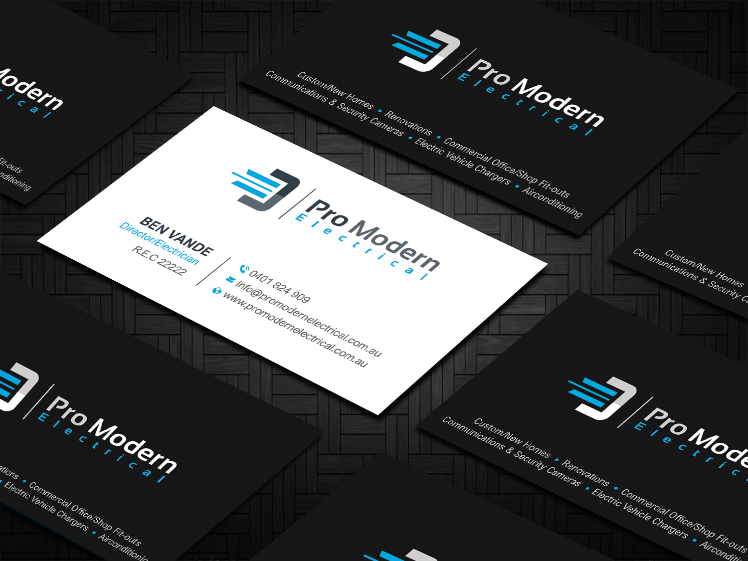 Business Card Design by DesignShout for Pro Modern Electrical  | Design #26757167